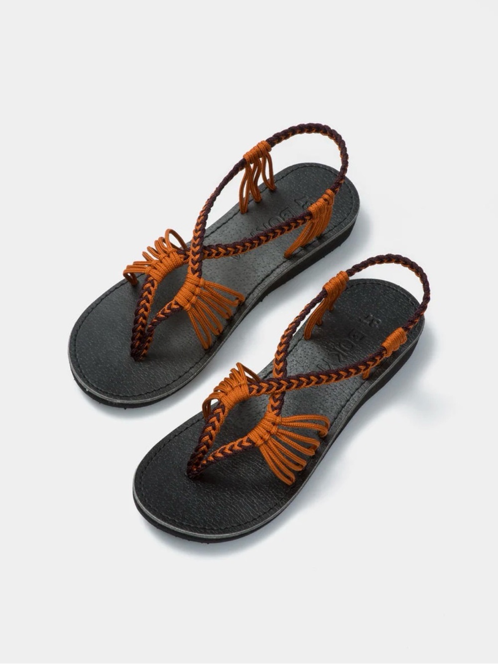 Bokyna Sea Star Sandals Caramel Dark Brown Handmade Vegan Size 40 US 9